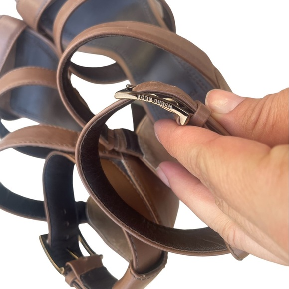 TORY BURCH women’s Size 8 Jones Bistro Brown
Leather Pump 4” Heels preloved - Picture 5 of 7